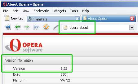 Kuva 9: Operan version tunnistaminen