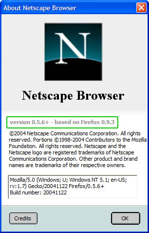 Kuva 8: Netscapen version tunnistaminen
