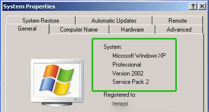 Kuva 5: Windowsin version tunnistaminen