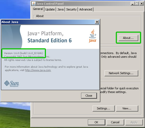 Kuva 6: Java-laajennuksen version tarkistaminen