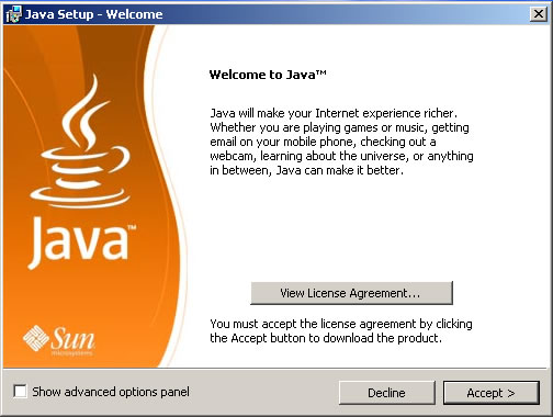 Kuva 3: Java Runtime Environment asennus
