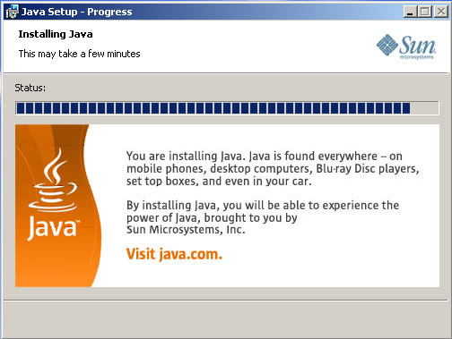 Kuva 4: Java Runtime Environment asennus